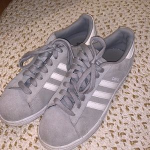 Adidas superstars grey suade